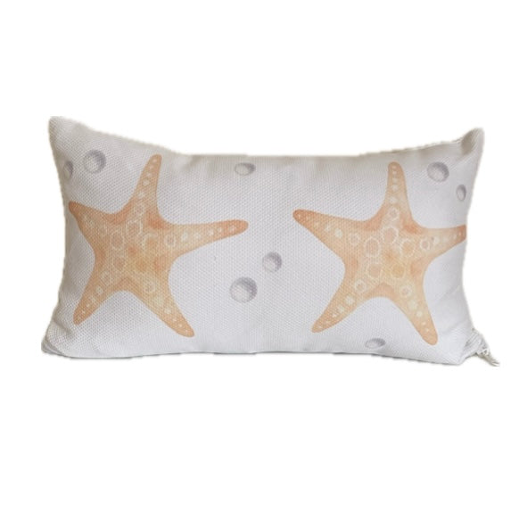 Orange Stars Cushion Cover