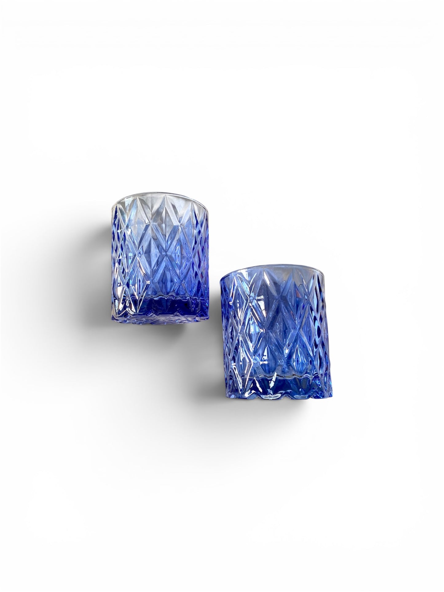 Cobalt Cut Glass Tumbler