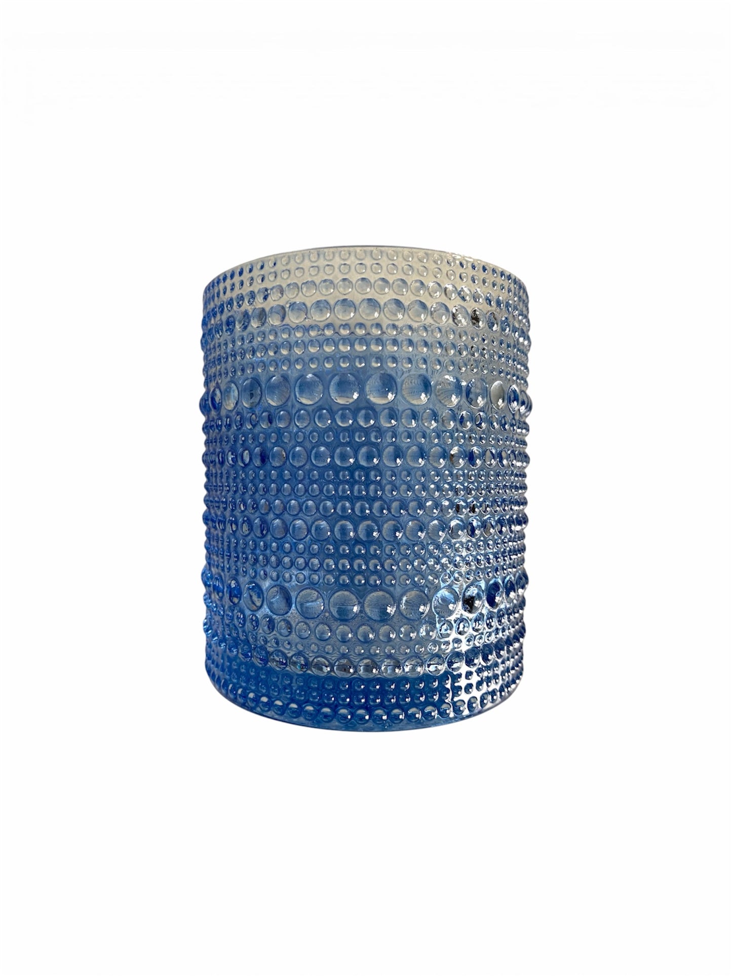 Blue Hobnail Glass Tumblers