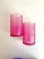 Pink Hobnail Glass Tumbler