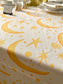 Yellow crescent tablecloth