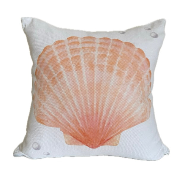 Orange Seashell Cushion Cover