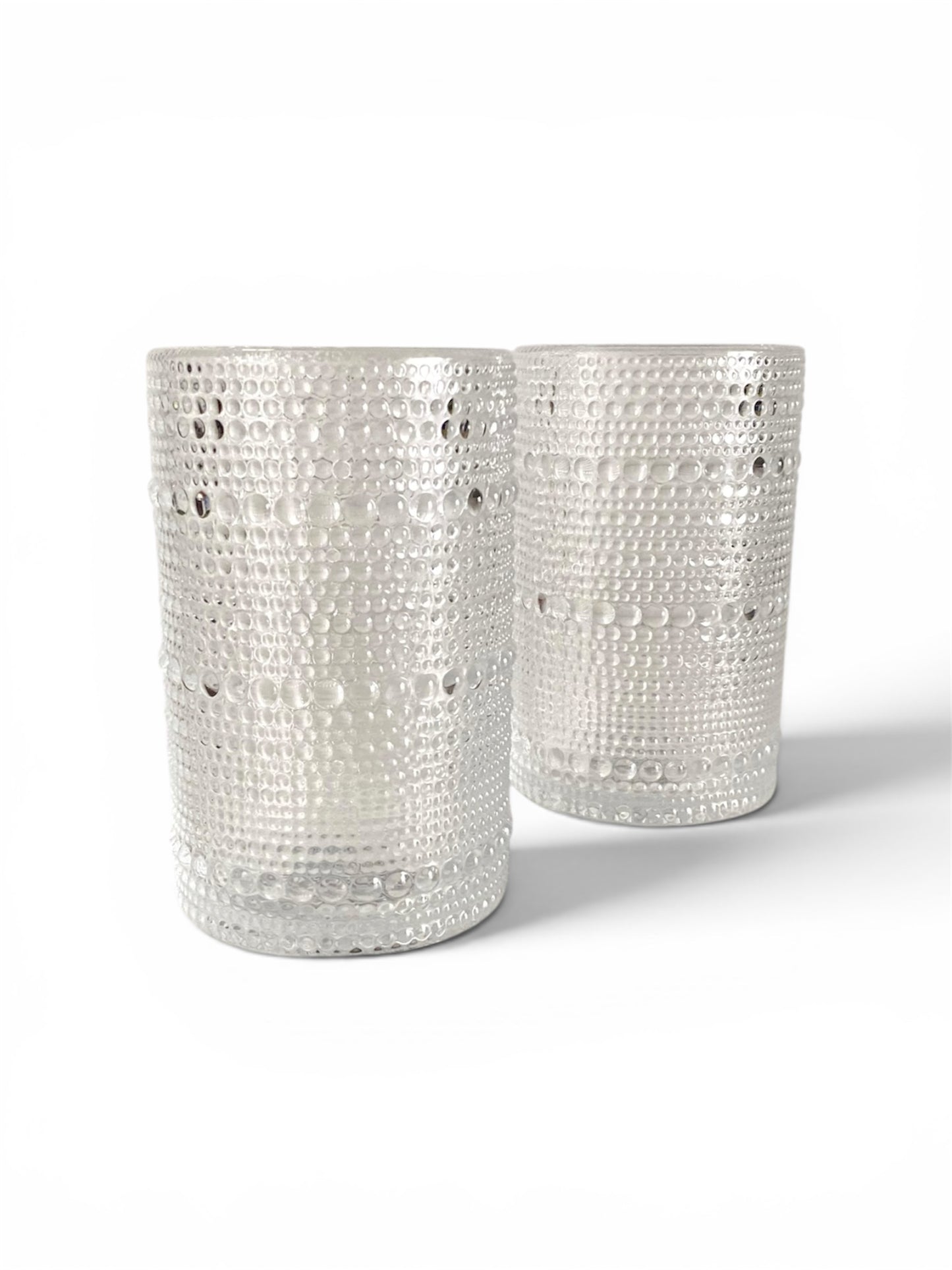 Clear Hobnail Glass Tumblers