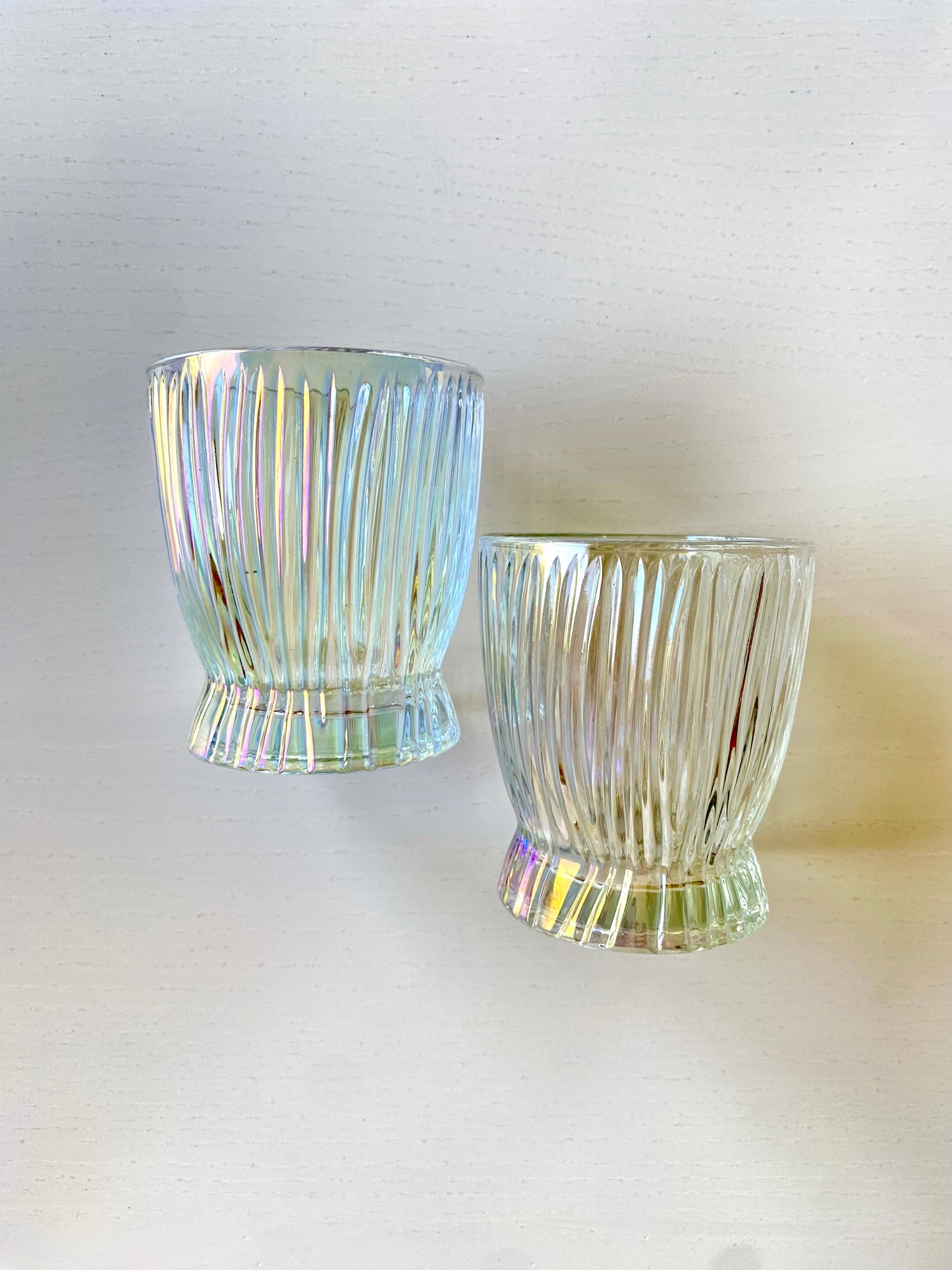 Iridescent Glass- set of 6