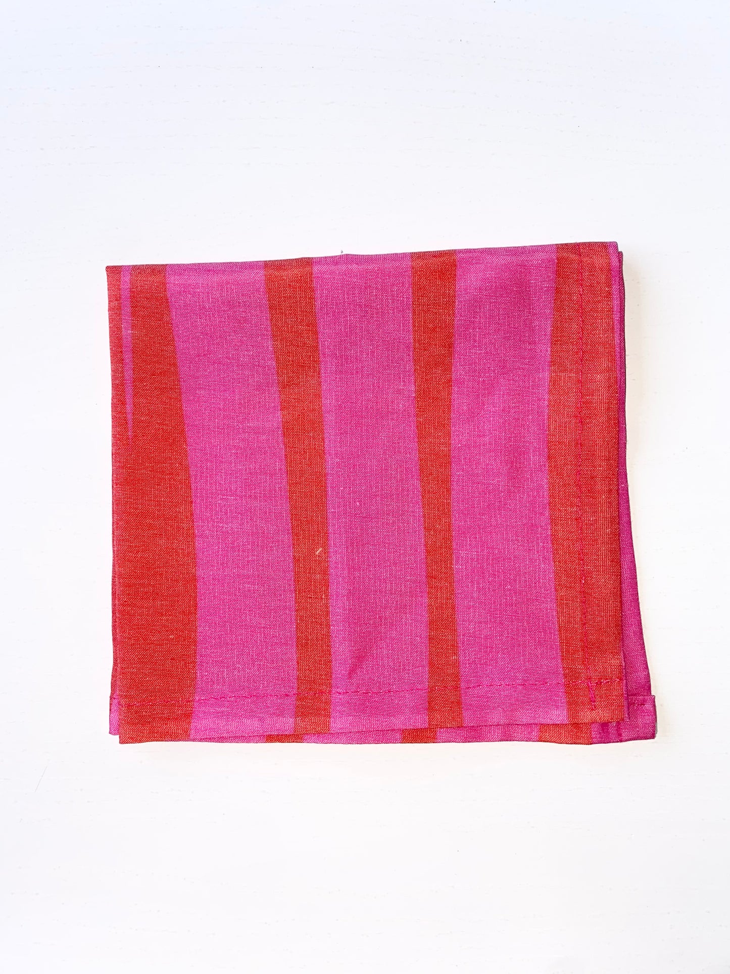 Pink Stripe Napkin-set of 4