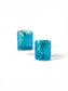 Aqua Cut Glass Tumbler