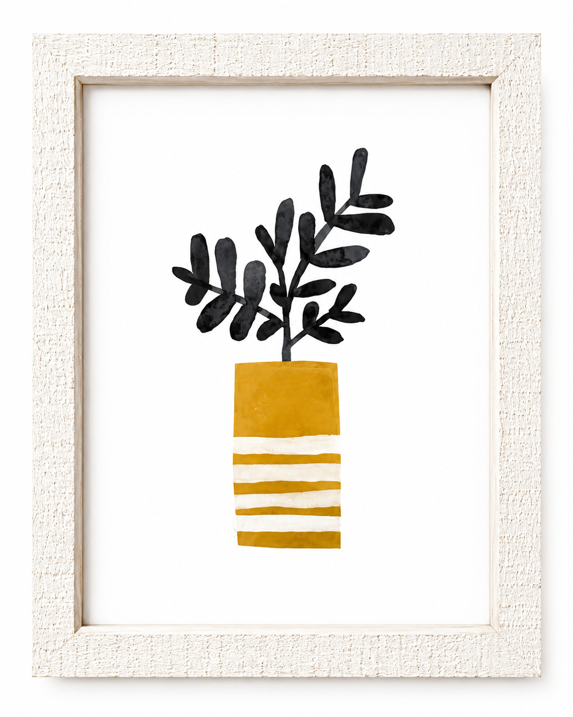 Framed Wall Art - Golden Vase