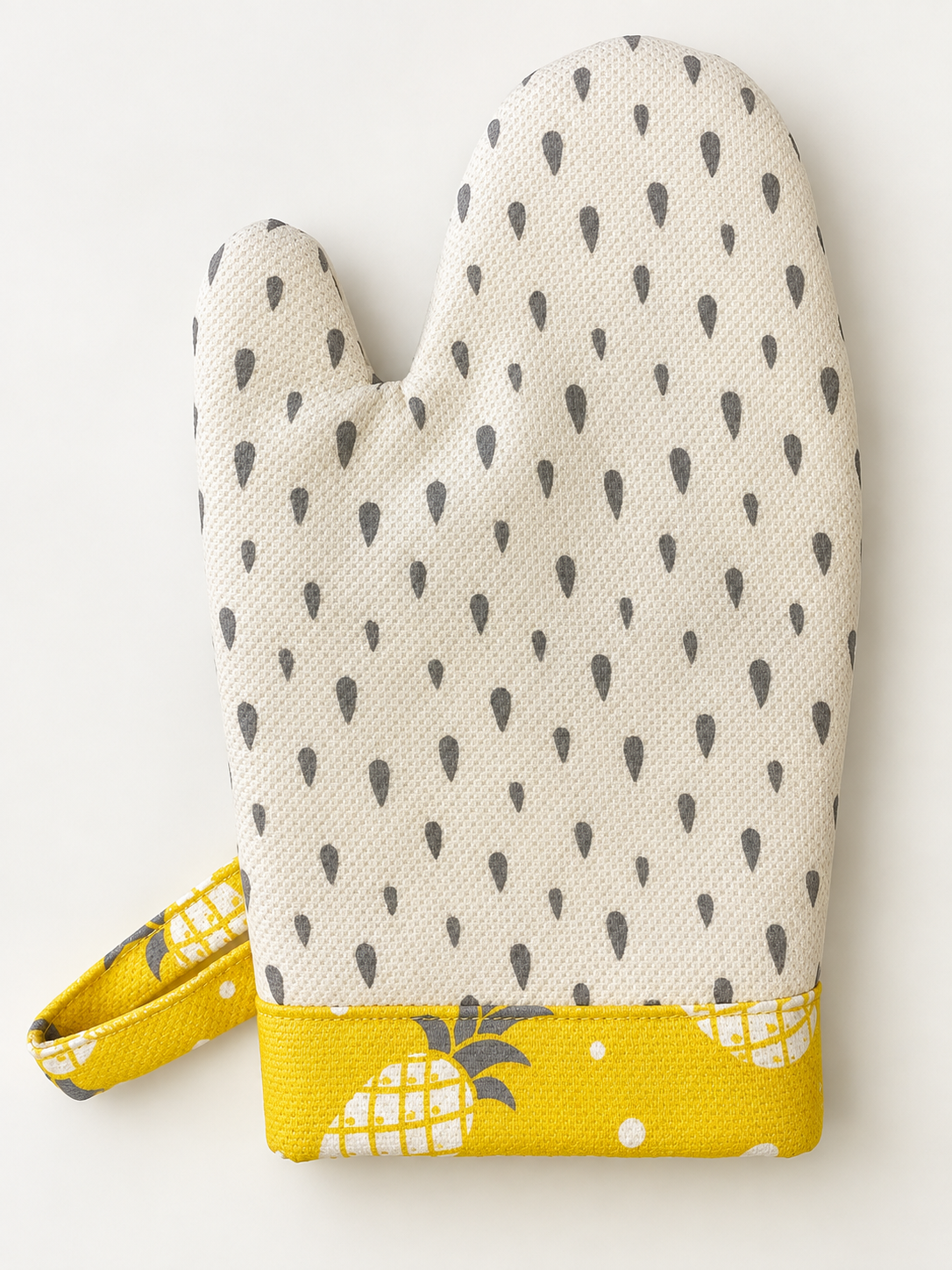 Grey Drops Oven Mitt