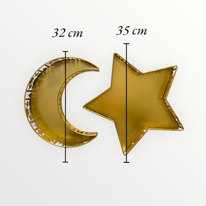 Crescent and star serving set.