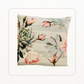 Striped pink flower cushion cover