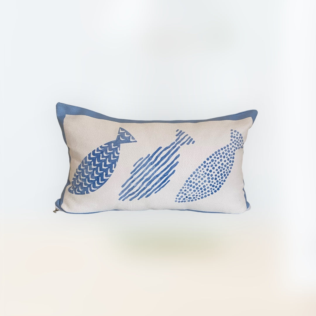 Blue Fish Cushion cover-A