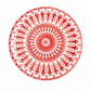Red porcelain plate