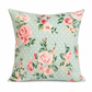 Dotted pink flower cushion cover