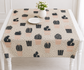 Black Cactus Tablecloth