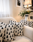Triangle Print Cushion Cover