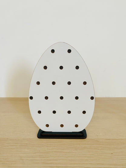 Wooden standing egg