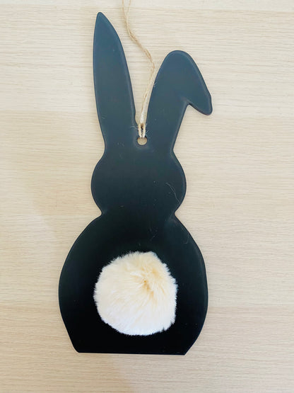 Hanged wooden bunny